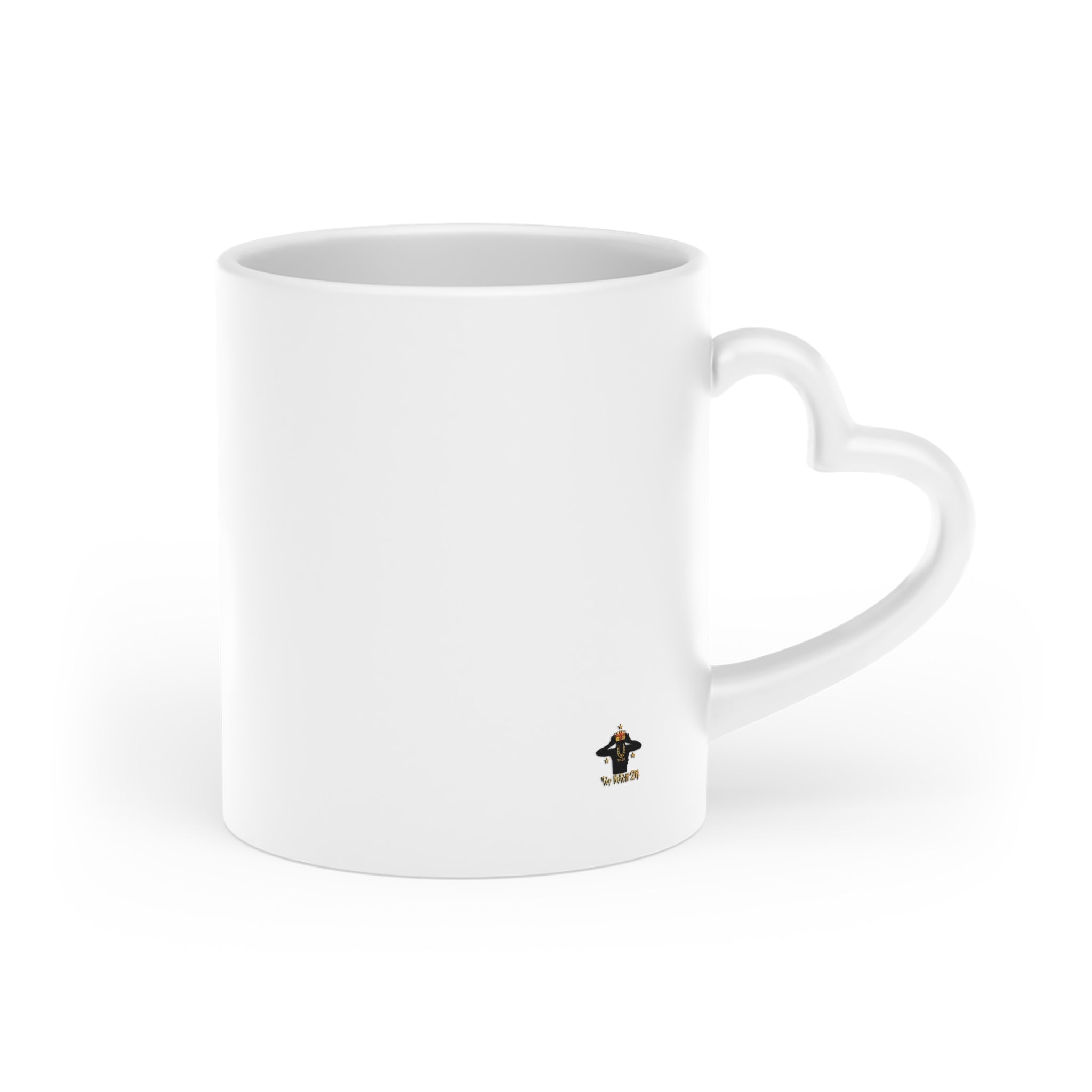 Customizable Top Notch 2k Heart-Shaped Mug Printify