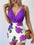 Surplice Spaghetti Strap Top and Printed Mini Skirt Set - Top Notch 2K LLC