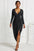 High-low Ruched Surplice Long Sleeve Dress Trendsi