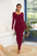 Round Neck Long Sleeve Maxi Wrap Dress Trendsi