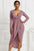 High-low Ruched Surplice Long Sleeve Dress Trendsi